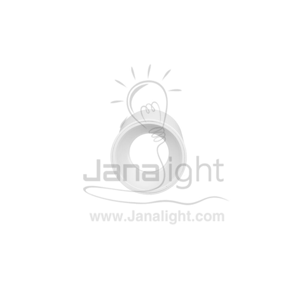 فريم سبوت سلندر فارغ مدور ابيض قلب ابيض بلاستك cylinder downlight frame plastic white-white
